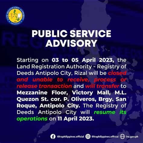 lra antipolo|LAND REGISTRATION AUTHORITY.